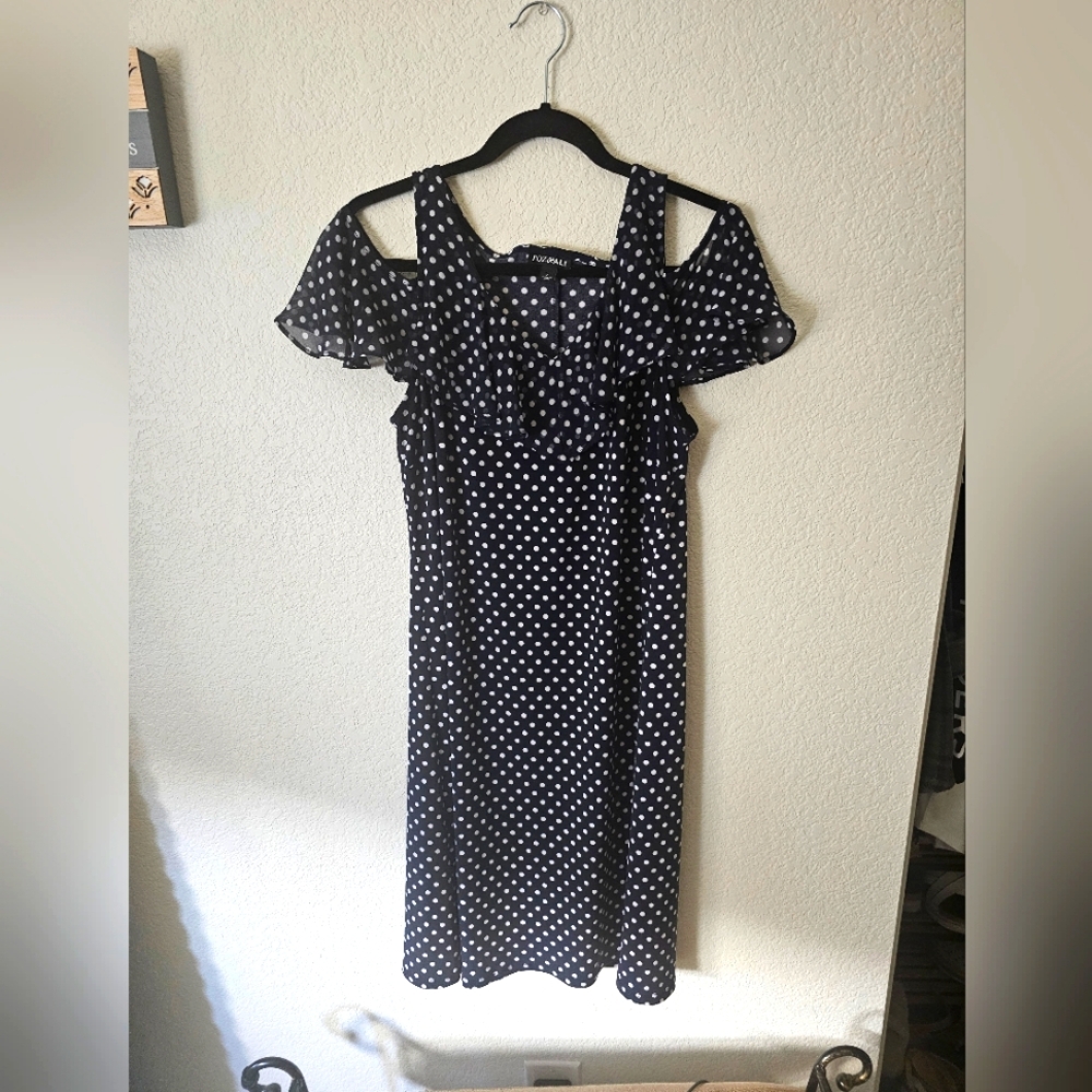 Black Cold Shoulder Midi Sundress